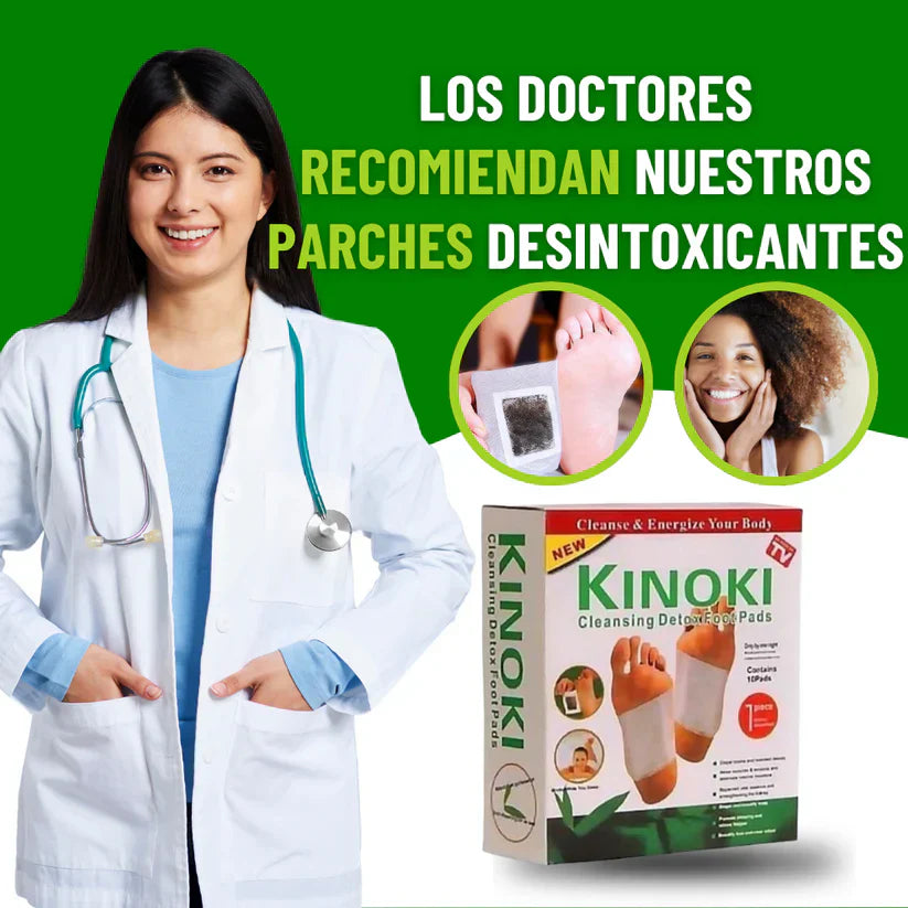 Pack 10 Parches Detox Kinoki - Desintoxicación corporal alivio dolor