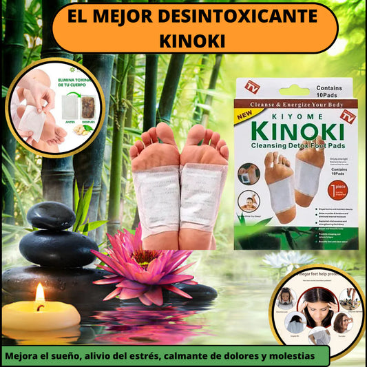 Pack 10 Parches Detox Kinoki - Desintoxicación corporal alivio dolor