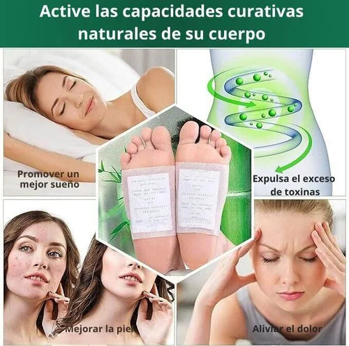 Pack 10 Parches Detox Kinoki - Desintoxicación corporal alivio dolor